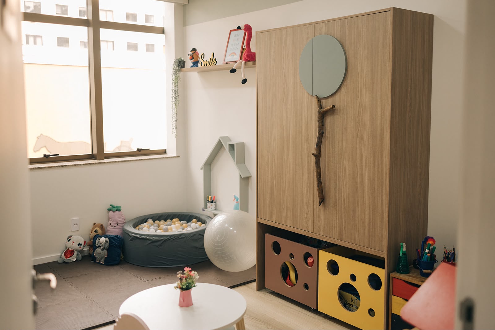 Sala de atendimento infantil do Espaço Humma